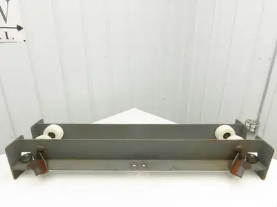 Underhung Bridge Crane End Truck 3-1/4"-7" Beam Flange 49"Length 4" Poly Wheels