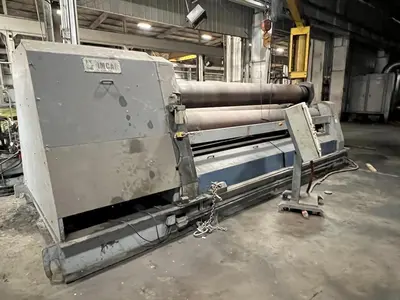 12' X 1" IMCAR MODEL 4RH 30/7 4 ROLL DOUBLE INITIAL PINCH HYDRAULIC PLATE ROLL. STOCK # 1156422