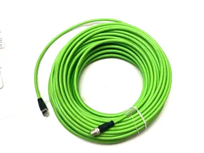 USED BECKHOFF DOUBLE ENDED ETHERCAT POWER CABLE RJ45/M12 30M