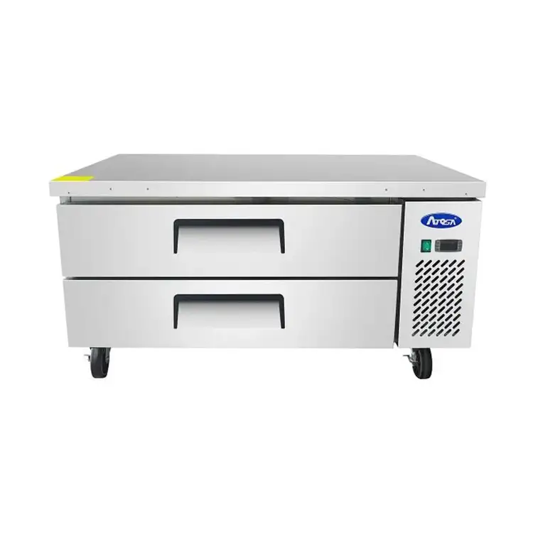 New | in-Stock Atosa New Atosa MGF8450GR 48" Refrigerated (2) Drawer Chef Base Chef Bases Illinois US | Falcon Restaurant Supply #1375370