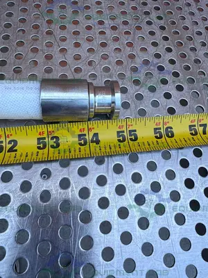 USED ADVANTA PURE APSM-P-0500 55" SILICONE HOSE W/ 1/2 " SANITARY FITTING