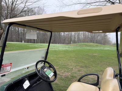 (1) 2014 E-Z-Go golf cart with a Kawasaki gas engine, does not include Club canopy or ball washer, f...
