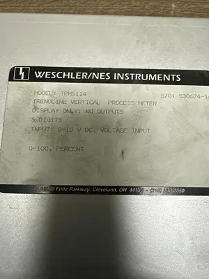 Used WESCHLER/NES INSTRUMENTS TPM5114 Meters - Misc Ohio US | Surplus Asset Holdings #1246420
