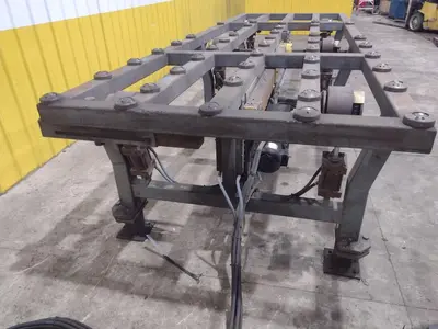 16' POWERED INFEED TABLE, USED FOR LOADING SHEETS IN A SHEAR / BRAKE: YOBRO #24335