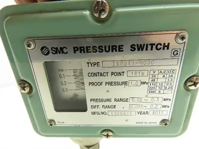 SMC ISG211-N030 Mechanical Pressure Switch .02-0.3 Mpa