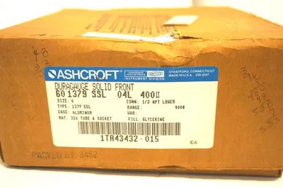 NEW ASHCROFT 60-1379-SSL-04L-400 DURAGAUGE 601379SSL04L400