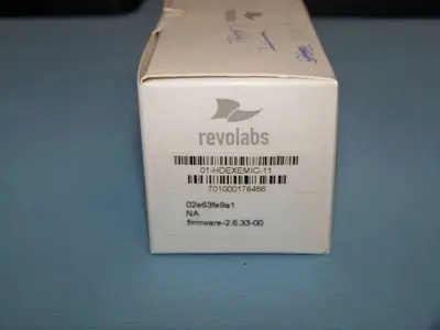 (24) Revolabs Wireless Lapel Mics / Microphones with (3) Charging Bases and (5) Replacement Mics that are NEW IN BOX