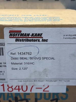 New | in-Stock John Crane 5610VQ Fermenter/Bioreactor Control Systems Indiana US | J&J Industrial Supply #1232762