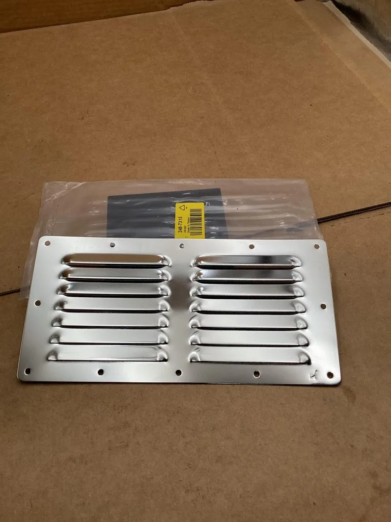Haas Stainless Grill Vent 348-7321 9″X 4 1/2″ 481400 12 Hole -NOS