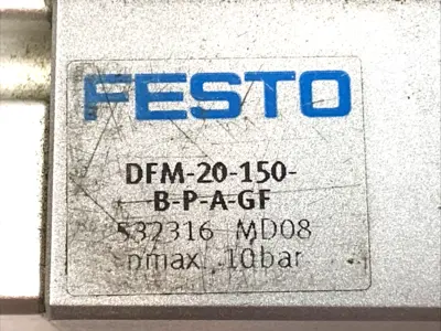 USED FESTO GUIDED CYLINDER 20MM BORE 150MM STROKE AUTOMATION