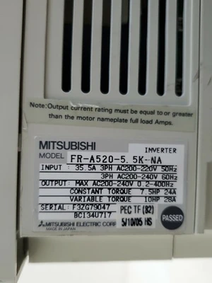 USED Mitsubishi Electric FR-A520-5.5K-NA