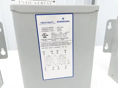 Hevi Duty Stepdown Transformer 1.5KVA 1Ph HV 240/480 LV 120/240 Lot of 3