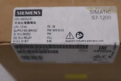 NEW SEALED SIEMENS 6ES7 214-1BG40-0XB0 COMPACT CPU SIMATIC S7-1200 STOCK H173A