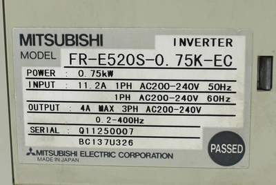 USED MITSUBISHI FR-E520S-0.75K-EC