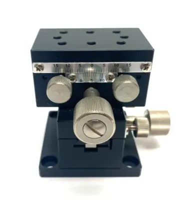 USED MISUMI DOVETAIL RACK & PINION MANUAL XY AXIS STAGE, LOW-PROFILE 30MM