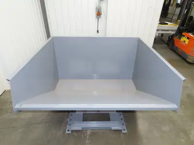 Wright 26099-GRY 2-1/2 YD Self Dumping Hopper 4000lbs Trash Recycle 10 Gauge Bin