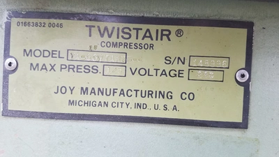 15 HP Joy Twistair Air Compressor