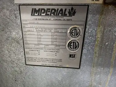 Used Imperial Used Imperial IHR-6 - x2 - 12-Burner Cooktop Range with Standard Oven, Natural Gas Commercial Ranges Illinois US | Falcon Restaurant Supply #1376668
