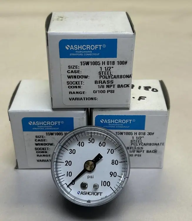 New | in-Stock ASHCROFT 15W1005H01B20 Universal Pressure Meters Ohio US | Surplus Asset Holdings #1240513