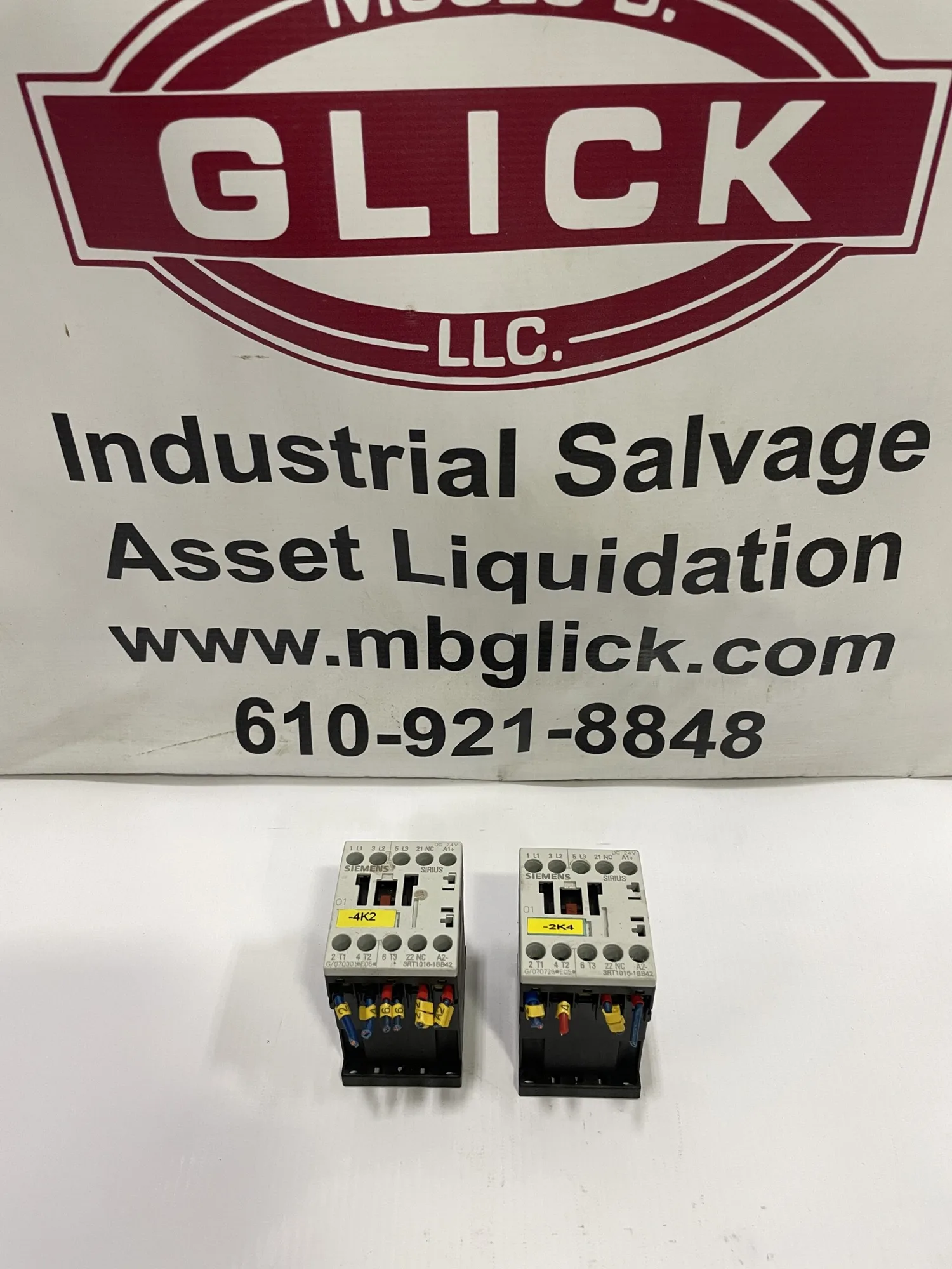 Siemens SIRIUS 3RT1016-1BB42 3 Pole Contactor 9A AC3 4kW 400V 24V Coil -Lot of 2