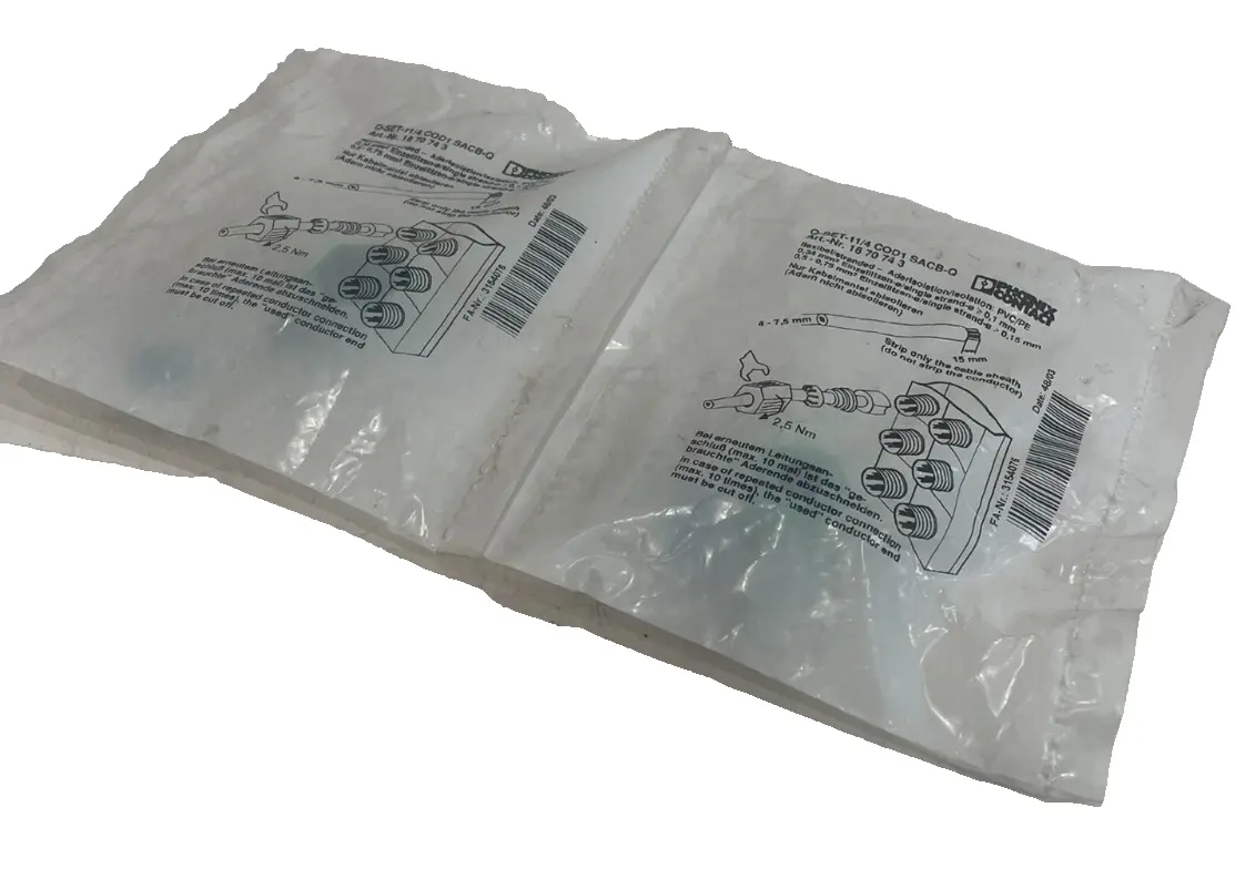 NEW PHOENIX CONTACT Q SET-11/4 COD1 SACB-Q SCREW CONNECTION SET QSET114COD1SACBQ