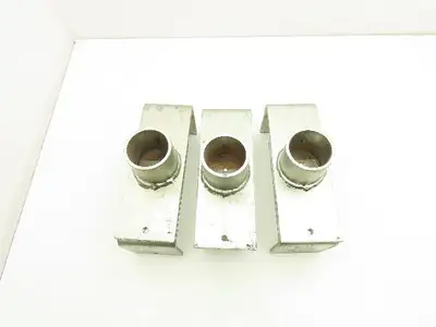 7.25-8.5" Tabletop Bottle Conveyor Leg Stand Mounting Bracket 2" Pipe Lot of 3