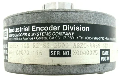 USED BEI 924-01070-116 ENCODER HS35F-100-R2-SS-2500-ABZC-4469-SM18-S 92401070116