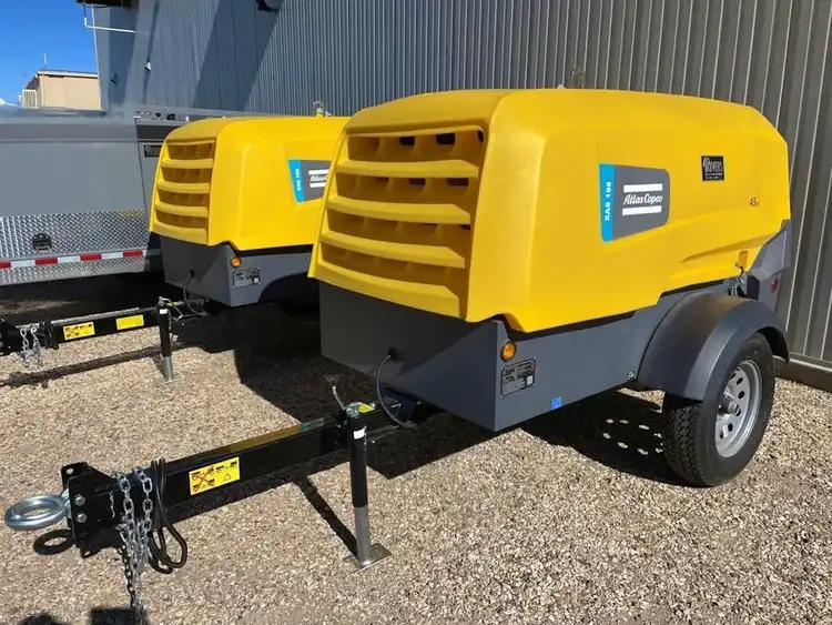 New | in-Stock 2023 ATLAS COPCO XAS 188KD8 Rotary Screw & Sliding Vane Air Compressors Ontario CA | Driven Equipment Solutions #1423106
