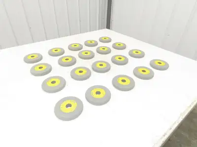 Norton 53A90-K7VBE Rounded Grinding Wheel 5" Dia x 7/8"W x 1" Arbor  Lot of 20