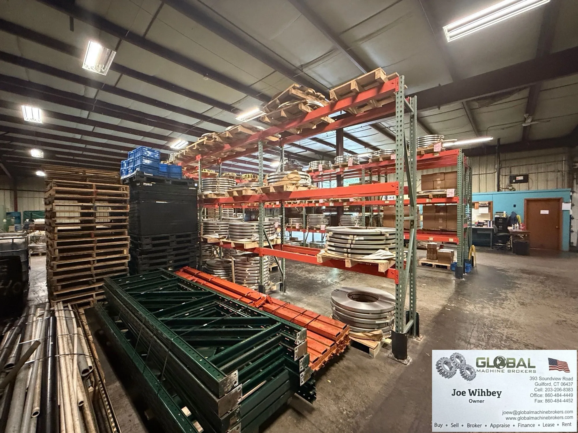 Global Industrial 24” Deep x 10’ tall x 92” Wide 5k Cap Pallet Racking