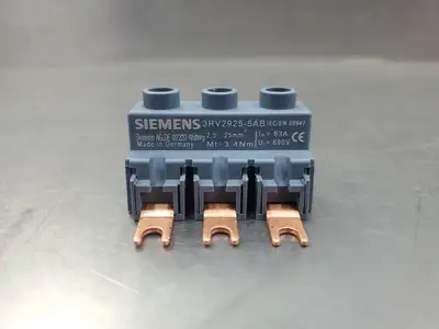 Used Siemens 3RV2925-5AB BUSBAR 3-Pole Terminal Connector Terminal Blocks South Carolina US | Palmetto Automation #1161762