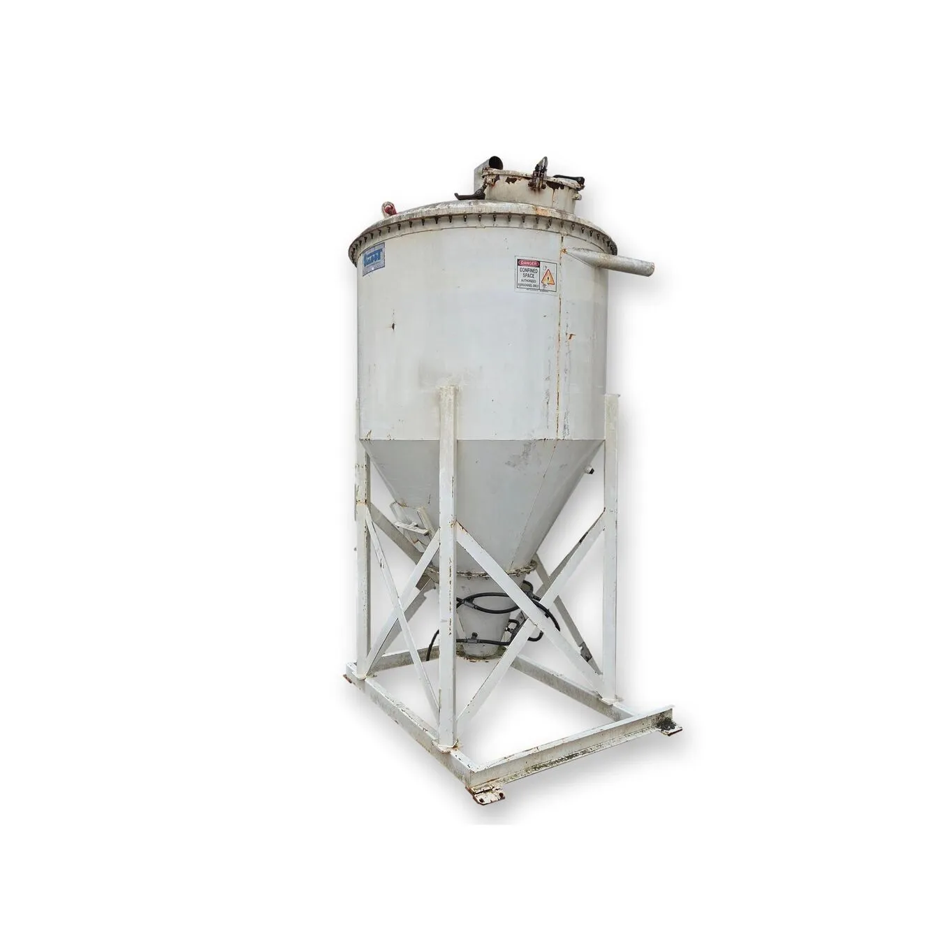Used 100 Cubic Foot Pneumatic Conveying Receiver Bin w/ Hopper