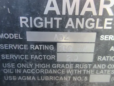 160 HP @ 1750 RPM, Amarillo #A32, right angle fan drive, 7.89:1 Ratio