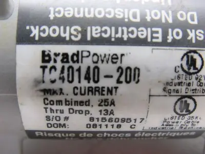 BradPower TC40140-200 Woodhead Quick Change Tee Connector