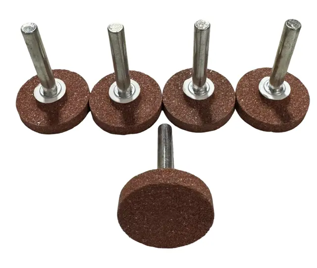 Carborundum 1-1/4" Mounted Points, Aluminum Oxide, 60 Grit, W225 Shape 5 Pack