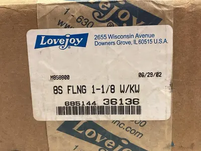 New | in-Stock LOVEJOY 8S FLNG 1-1/8 W/KW Industrial Controls Ohio US | Surplus Asset Holdings #1363994