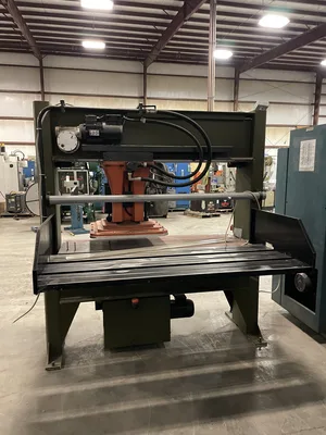 Atom SP588 Oildynamic 25 Ton Traveling Head Cutting Press w/ Movable Trolley