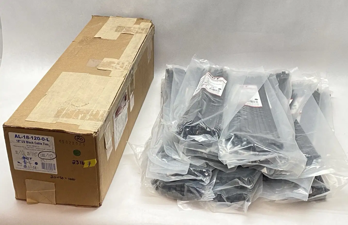 New | in-Stock Advanced Cable Ties Cable Tie Locking Black 5.00" 20 Qty LOT OF 20 Cable & Wire Michigan US | Maverick Industrial Sales #1390848