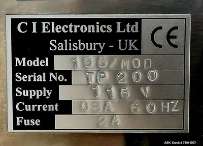 Used Ci Electronics SADE-P2 Pharmaceutical Pill Sorter with Optical Detector