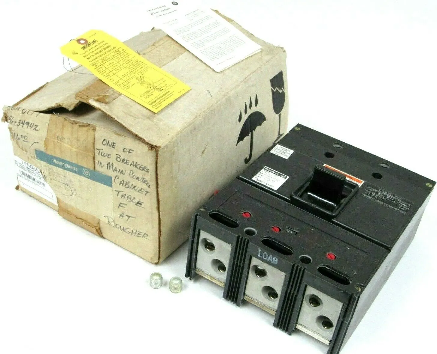 NEW WESTINGHOUSE 653D452G07 2606D91G14 AB DE-ION CIRCUIT BREAKER ABDEION 600A