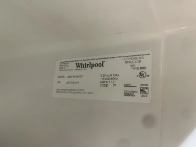Used WHIRLPOOL GOLD FREEZER ON BOTTOM Refrigerators Michigan US | Miedema Asset Management Group #1425164