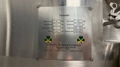 O’Neill 30bbl  (931 Gallons) Fermenter