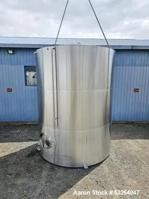 Unused 6,000 Gallon Stainless Steel Tank – 304 SS Insulated Vessel with CIP Spray Ball & Dual Discharge