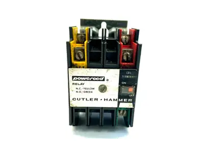 D40RB,D40RPB,D40RPA | Cutler-Hammer D40RB Type R Powered Relay D40RPB N.C. Yellow, D40RPA N.O. Green - Used