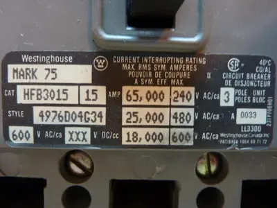 USED WESTINGHOUSE HFB3015