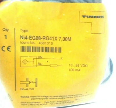 NEW TURCK NI4-EG08-RG41X 7,00M PROXIMITY SENSOR 4561015 NI4EG08RG41X700M