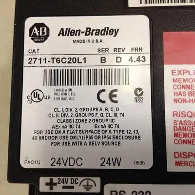 USED ALLEN BRADLEY 2711-T6C20L1 SER B