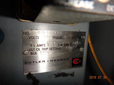 Cutler Hammer C10JN3 Size 6 Reduced Voltage Starter, 600V Cntrl
