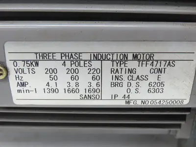 Tokuda Shibaura DRP-360III Rotary Vane Vacuum Pump 360L/Min 1Hp 220V 3PH