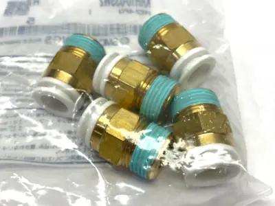 New | in-Stock SMC Pneumatic One-Touch Male Connector Fitting 10mm 3/8" PKG OF 5 Parts (Hydraulics and Pneumatics) Michigan US | Maverick Industrial Sales #1390966